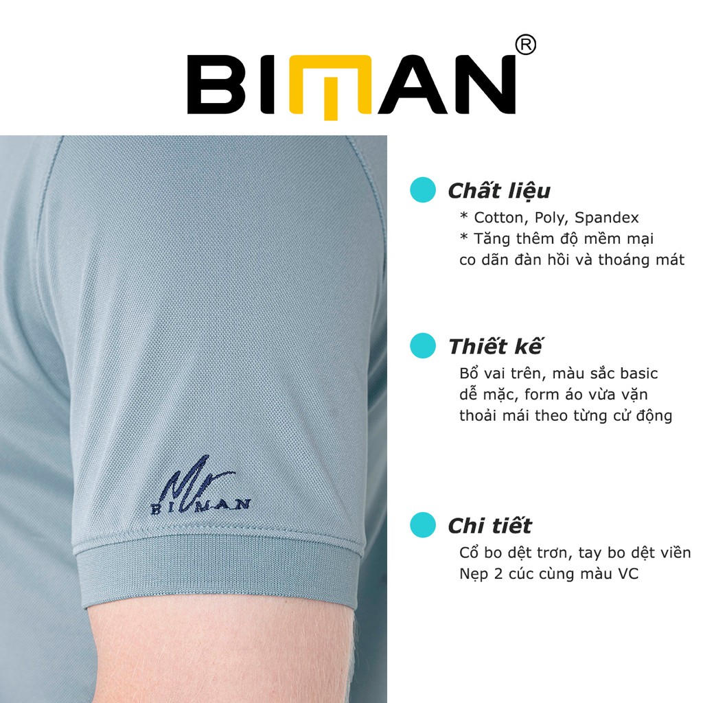 Áo polo nam cổ bẻ thời trang Biman by Biluxury kiểu dáng lịch lãm basic nhiều màu trẻ trung 5APCB007 | WebRaoVat - webraovat.net.vn