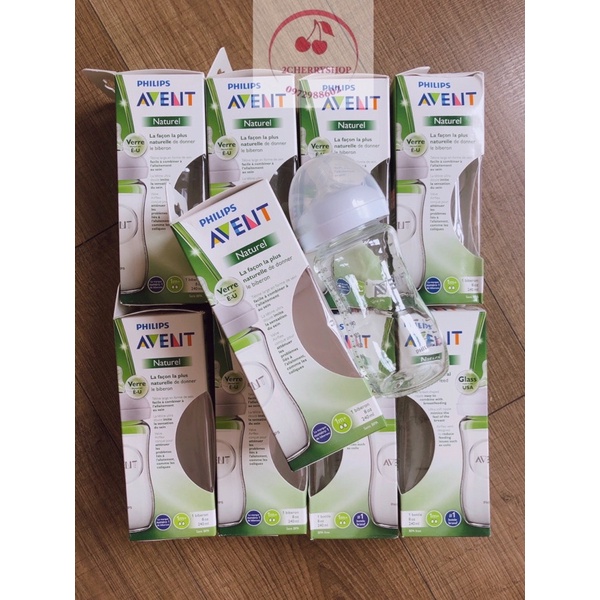 Bình Sữa Philip Avent thuỷ tinh 240ml (chính hãng)