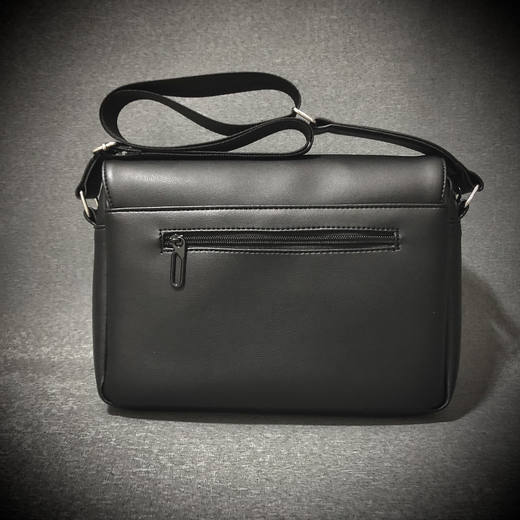 Túi đeo chéo UNISEX MESSBAG DA PU style CÔNG SỞ Self-Design Five {Real Picture}