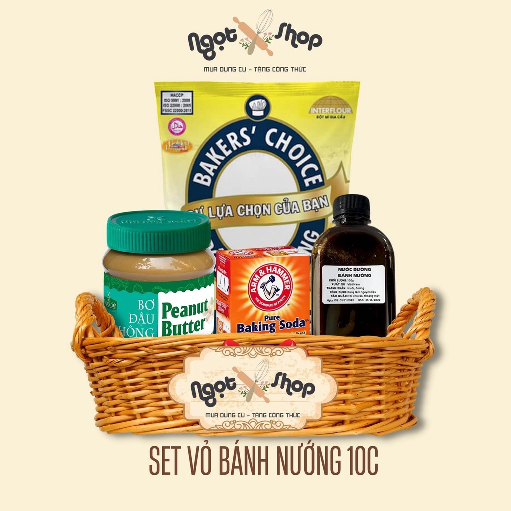 Nguyên liệu vỏ bánh nướng trung thu 10 chiếc 150g