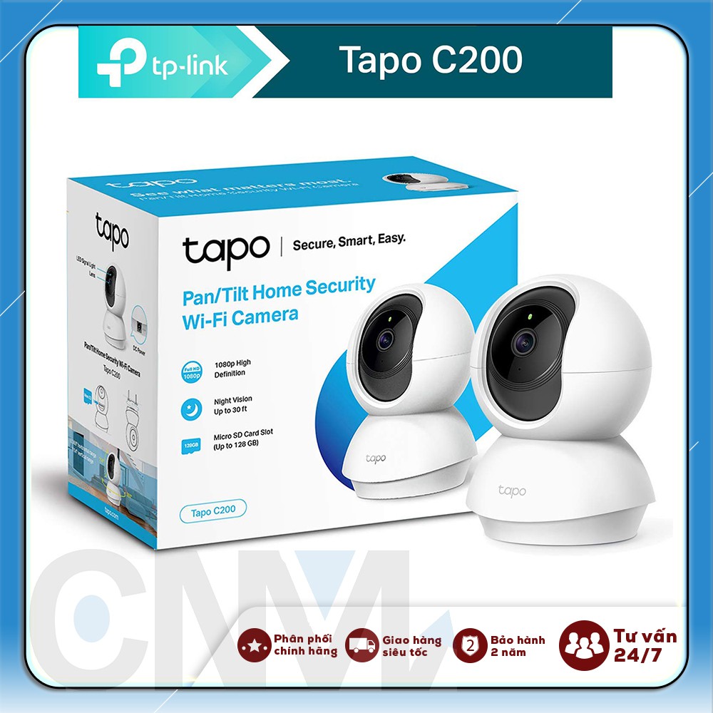 TP-Link Camera IP Wifi 1080P Tapo C200 - Hãng phân phối chính thức