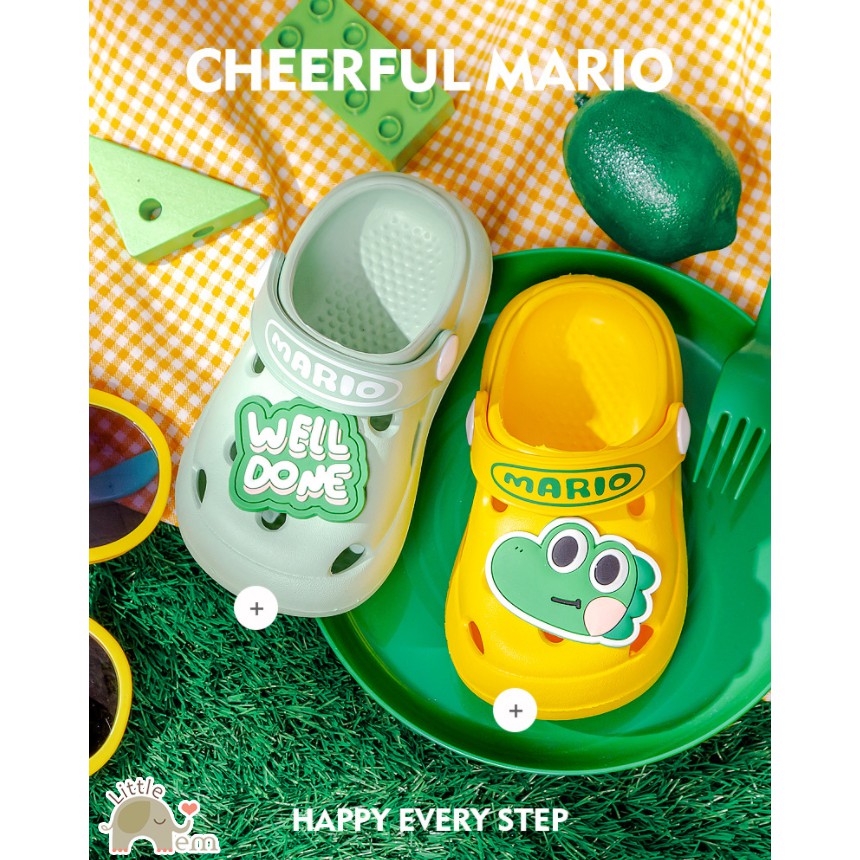 Dép đa năng cho bé chống trơn trượt Cheerful Mario _ Cross Frog