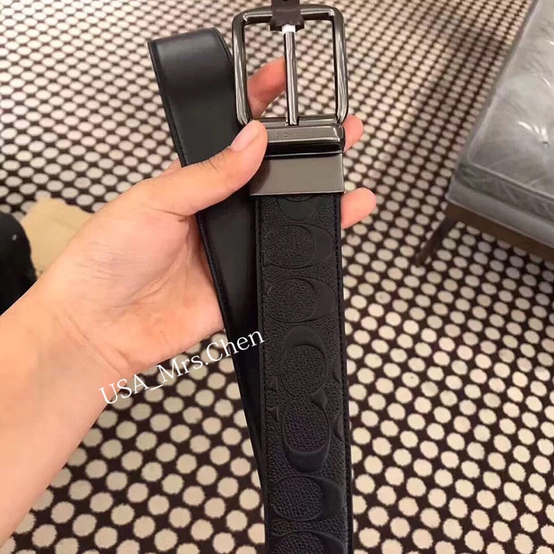 Thắt lưng khóa gài da COACH, hàng chính hãng có giấy chứng nhận mua hàng Thắt lưng nam thắt lưng Coach