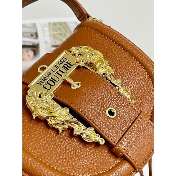 Túi Versace Jeans couture nâu dáng bầu siêu xinh