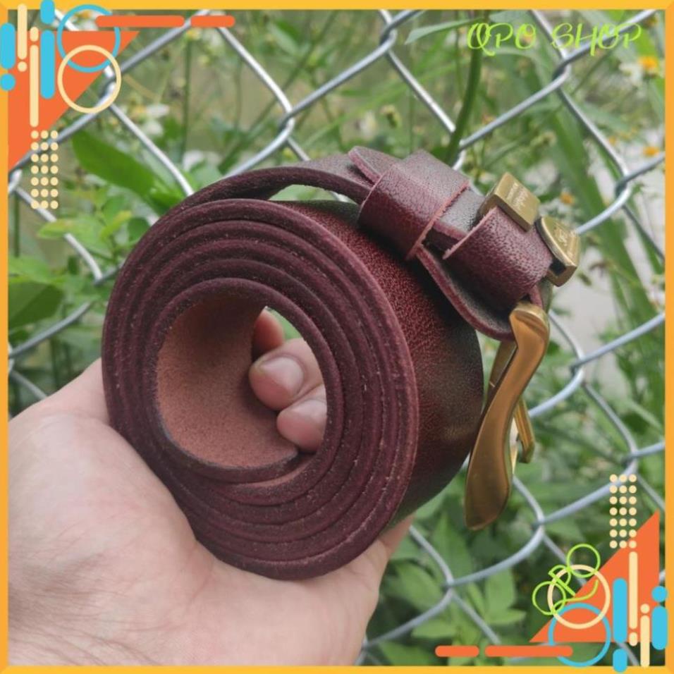 ✅ Da Thật Khóa Đồng Đúc Nguyên Khối ✅ Thắt Lưng Da Bò Nguyên Tấm Trơn -  - Bảo Hành 12 Tháng - LEVI'S