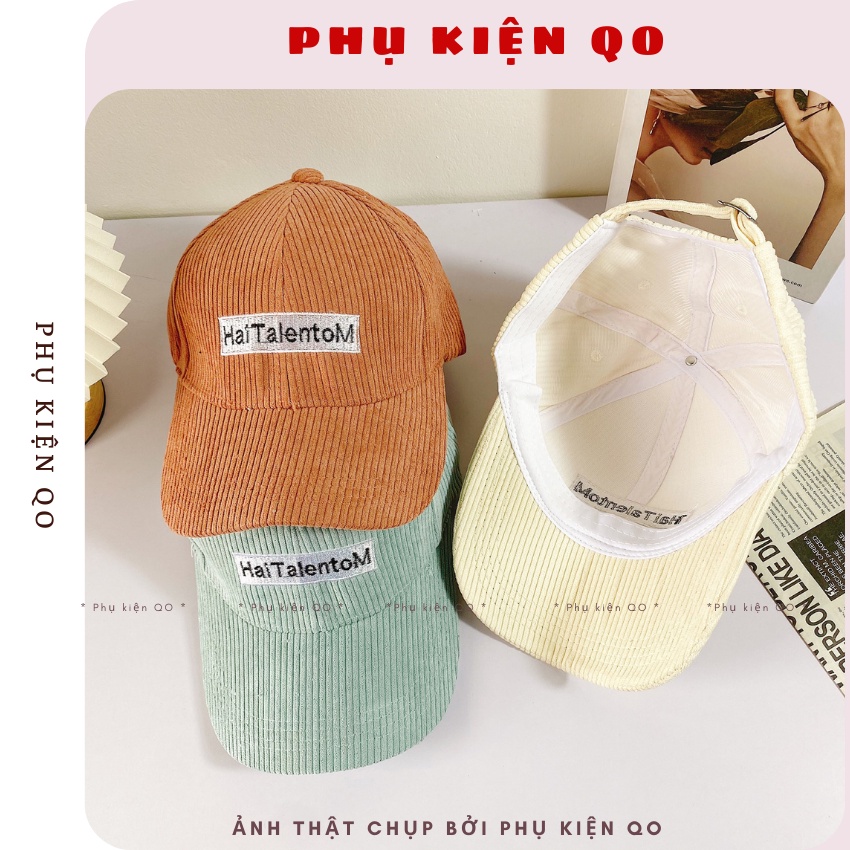 Mũ lưỡi trai , nón kết nhung tăm chữ Haitemon cá tính - CAP21