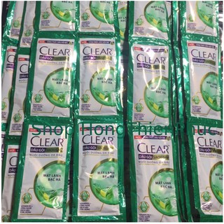 12 gói Dầu gội Clear bạc hà mát lạnh