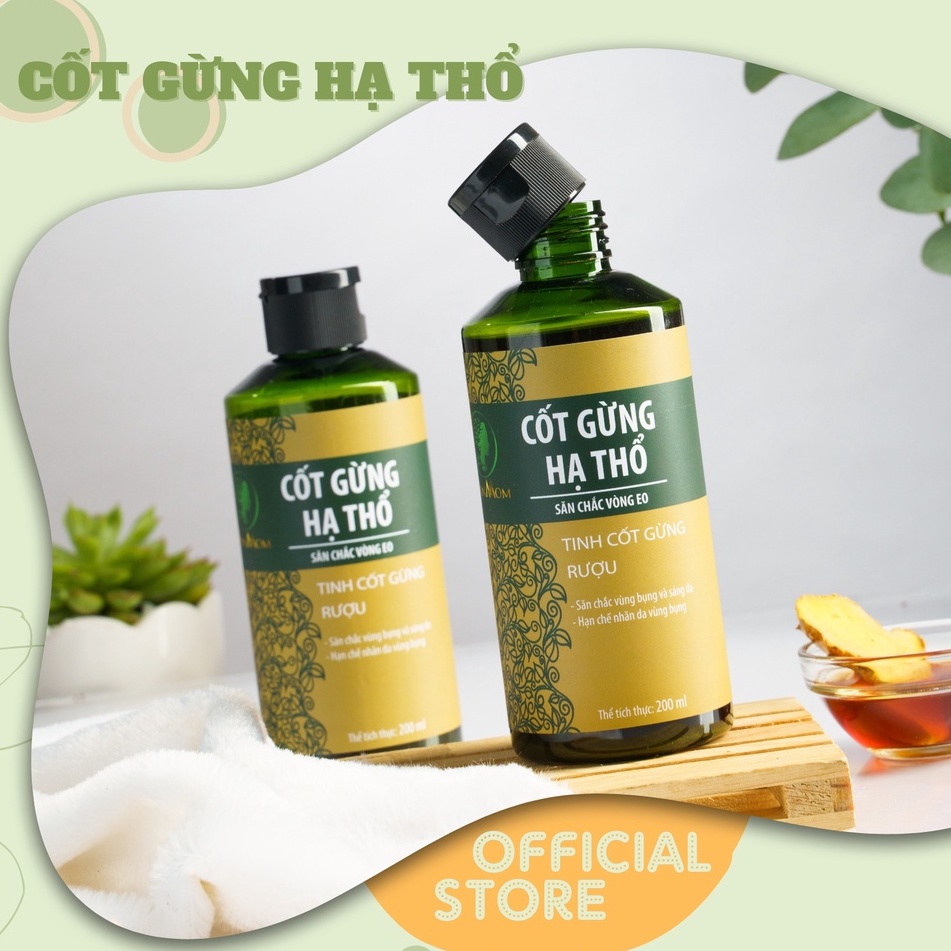 Cốt Nghệ - Cốt Gừng Hạ Thổ Massage Săn Chắc Vòng Eo, Lưu Thông Khí Huyết, Dưỡng Trắng Da Body Sau Sinh Wonmom 200ml