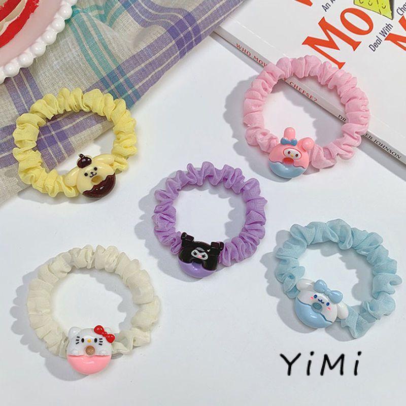 Dây Cột Tóc Hình Cún Cinnamon/ Bánh Donut Dễ Thương Đơn Giản