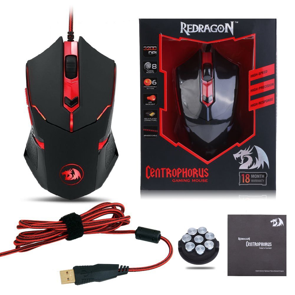 Chuột Chơi Game Redragon M601 Xoay 3200 Dpi