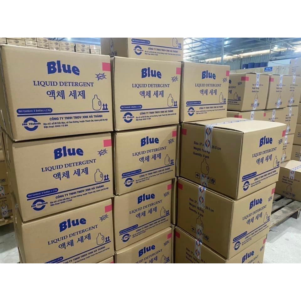 TÚI 2 LÍT GIẶT BLUE HÀN QUỐC HƯƠNG THẢO MỘC SIÊU THƠM -  HÀNG CHUẨN CÔNG TY