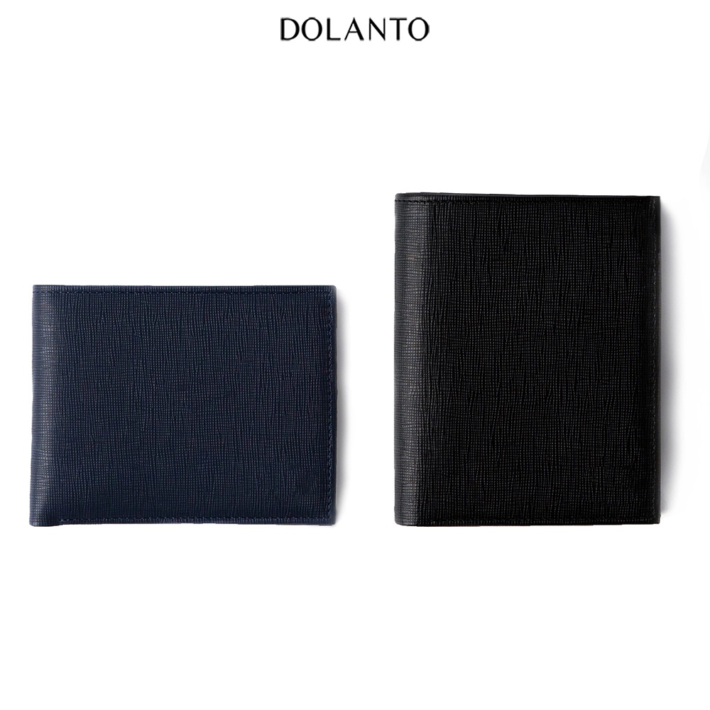 Ví Nam Da Thật CLASSY Vân Saffiano Nhập Khẩu Cao Cấp Chống Thấm Nước Unisex Nam Nữ Thương Hiệu DOLANTO