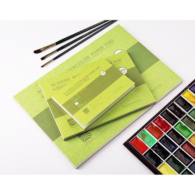 Sổ vẽ màu nước BaoHong vân Cold 200g/300gsm 100% cotton