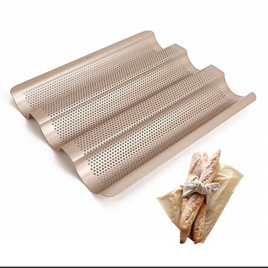 KHAY NƯỚNG BÁNH MÌ BAGUETTE 3 RÃNH, 4 RÃNH