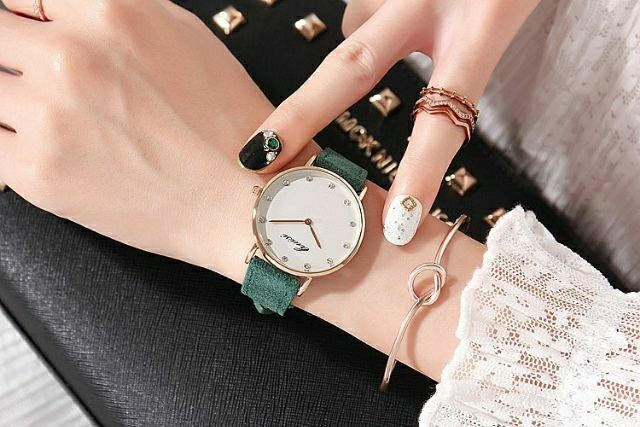(Thanh lý 259k--&gt; 179k) Đồng Hồ Nữ LRUISI 8006 Dây Da Lộn Chính Hãng (Có Clip+ Ảnh Thật)