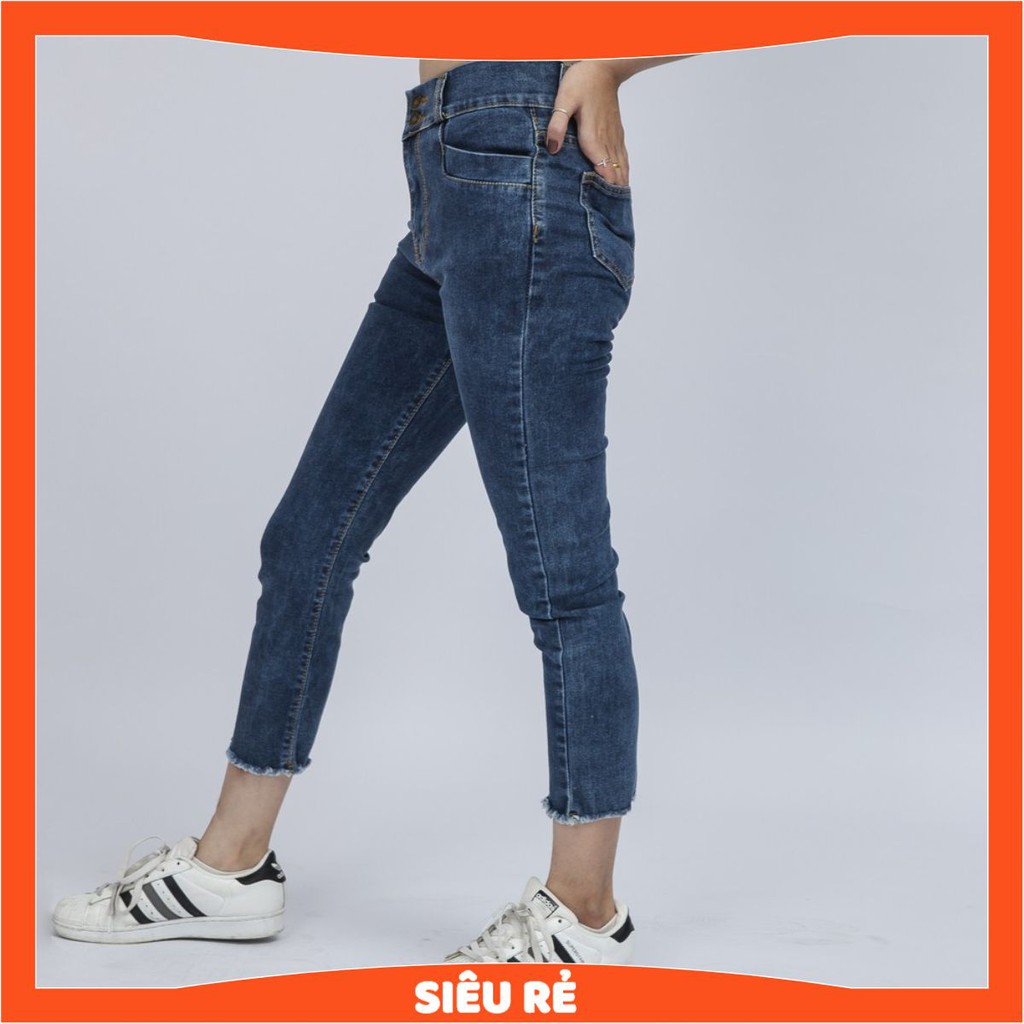 Quần Jean Nữ Cạp Cao 2 Nút Co Giãn Thời Trang Cao Cấp QR09. InsideShop.03