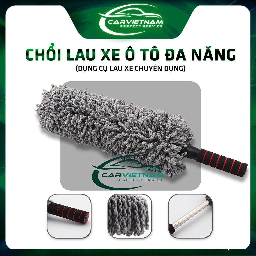 Chổi Sợi Dầu Phủi Bụi, Lau Xe Chuyên Dụng Cho Ô Tô - Cán Điều Chỉnh Được Độ Dài - Ccar Vietnam