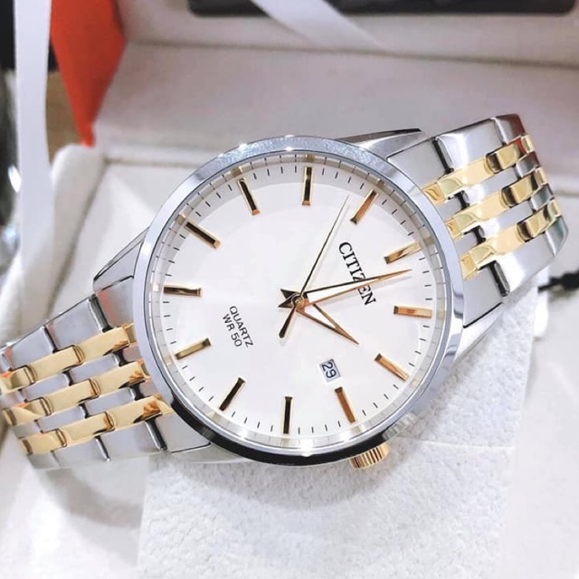 Đồng hồ nam Citizen BI5006-81P máy Quartz (pin) - kính cứng - dây demi gold - size 39mm chính hãng