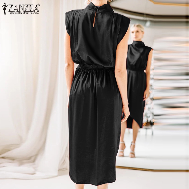 Đầm dài Zanzea không tay cổ lọ thời trang dành cho nữ