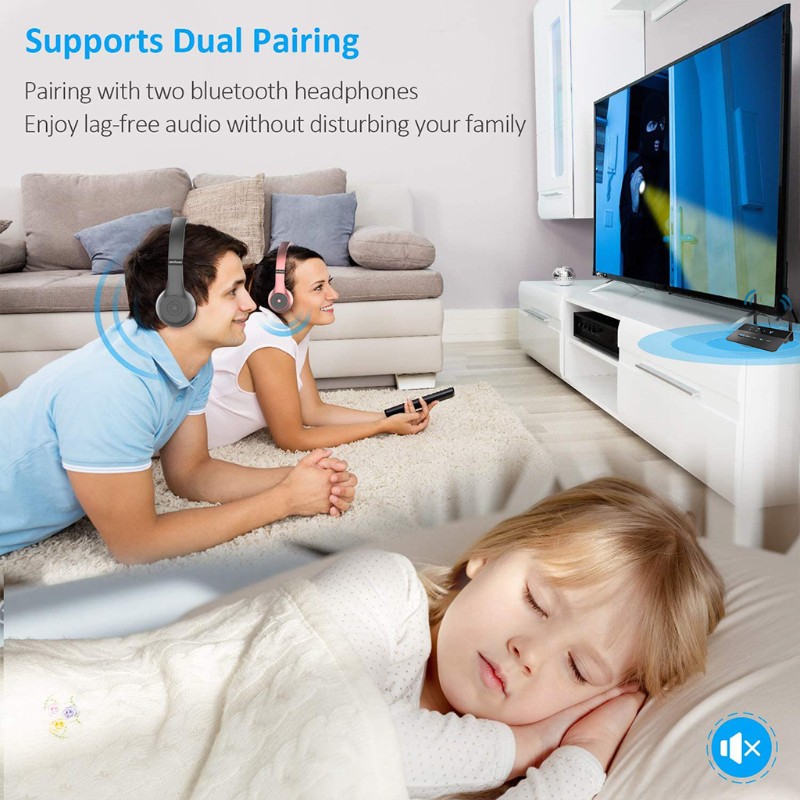 Bộ thu phát tín hiệu âm thanh RCA Bluetooth 5.0 cao cấp