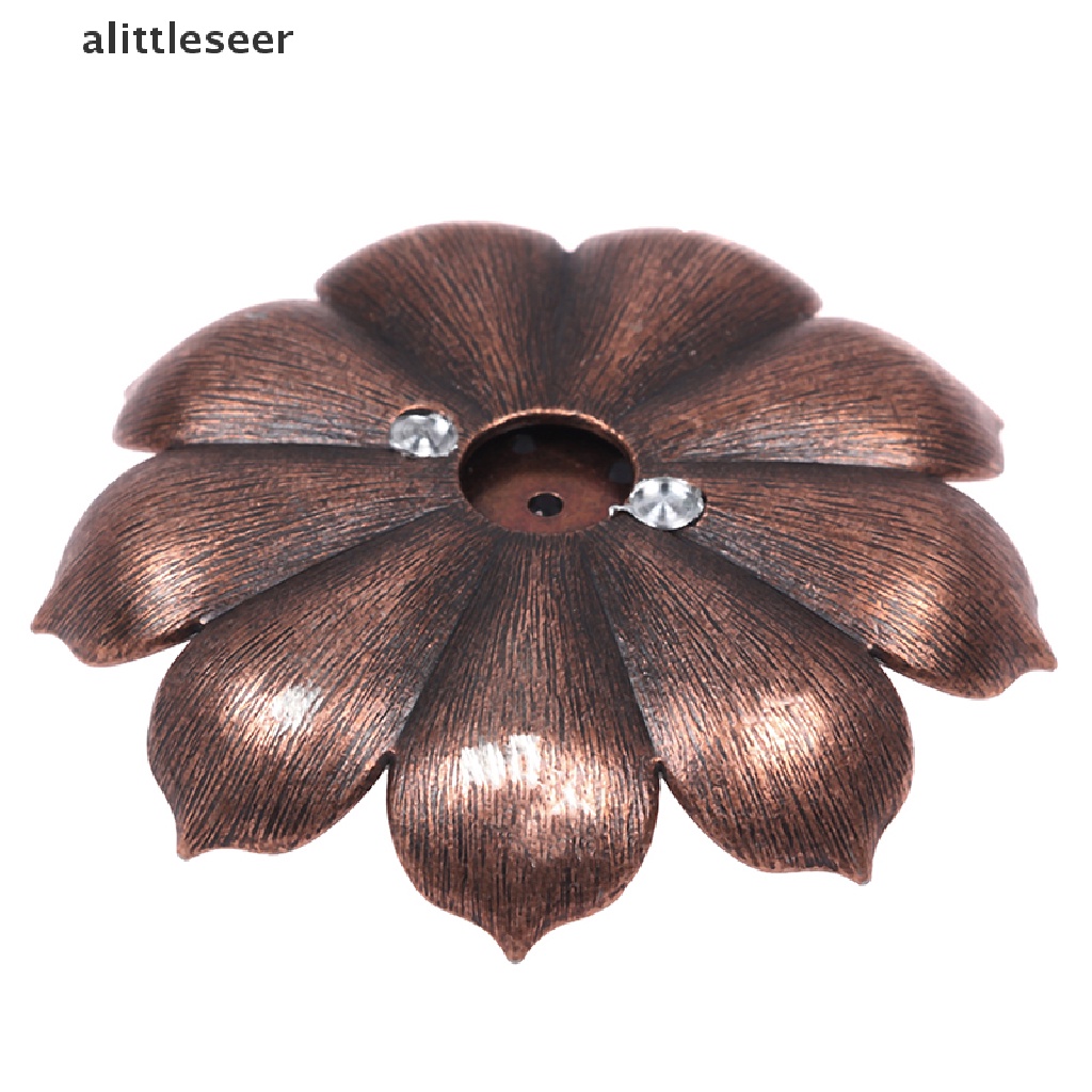 【ER】 Alloy Incense Burner Stick Holder Plate Burner Plate Buddhism Coil Lotus Censer .