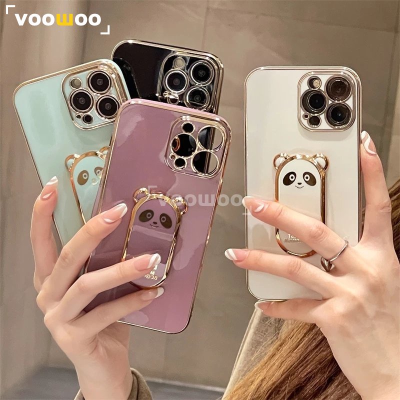 Ốp Điện Thoại Silicon Mềm Chống Rơi Có Giá Đỡ Hình Gấu Cho Infinix Smart 7 Infinix Smart 6 Plus HD 5 Pro Zero 20 5G 2023 X Neo