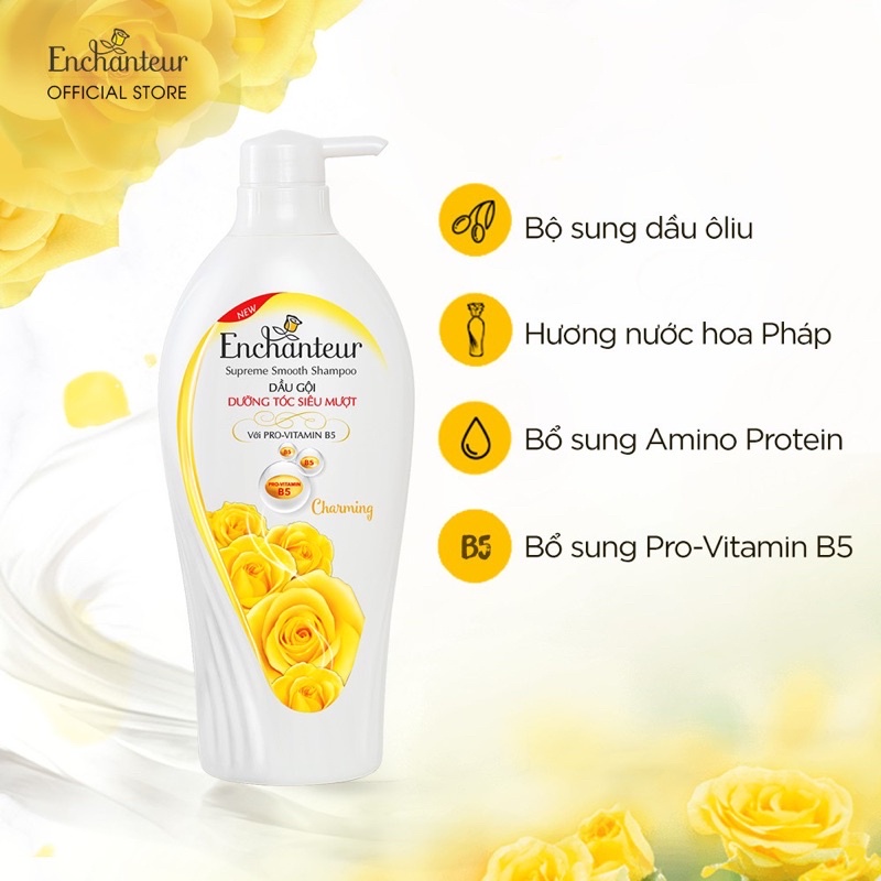 Dầu gội và sữa tắm Enchanteur Charming 650g / 1 chai