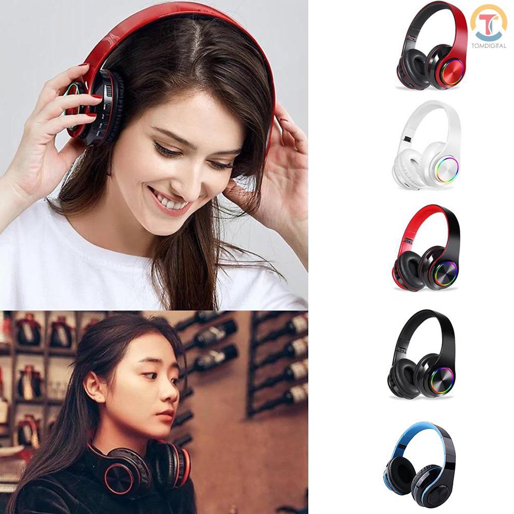 Bộ Tai Nghe Chơi Game Không Dây Có Mic Tom B39 Rgb Dạ Quang Bt 5.0 | BigBuy360 - bigbuy360.vn