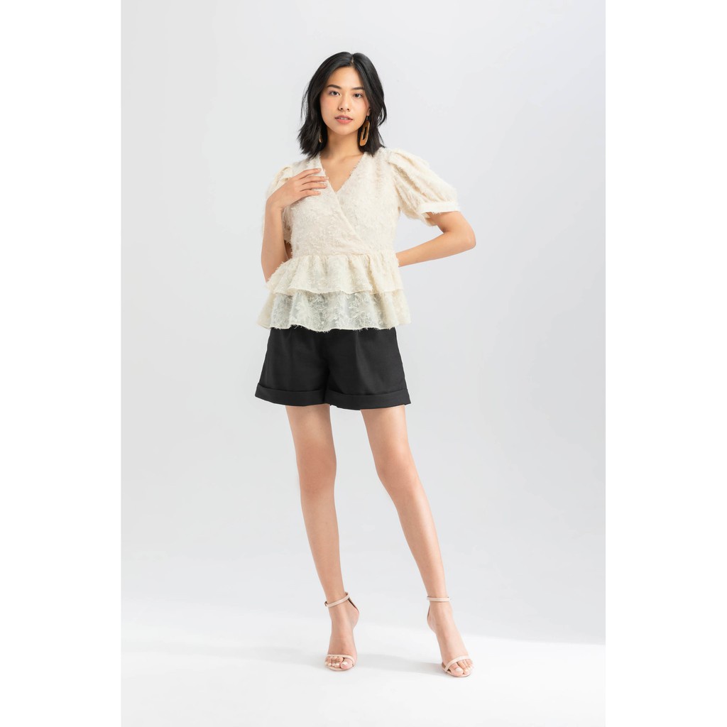 [NHẬP WABRTL5 GIẢM 10% TỐI ĐA 50K ĐH 250K ]Áo Peplum hoa nổi nữ IVY moda MS 16M6415