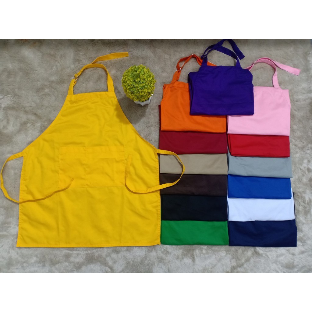 Tạp dề yếm- đủ màu, đen, nâu, đỏ đô, xanh đen, xanh két, Kaki Cotton Hàn Quốc,unisex, chất đẹp, may tinh xảo
