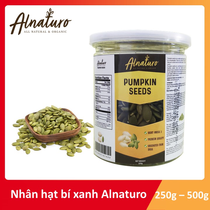 Hạt bí xanh Ấn Độ thương hiệu Alnaturo 500g