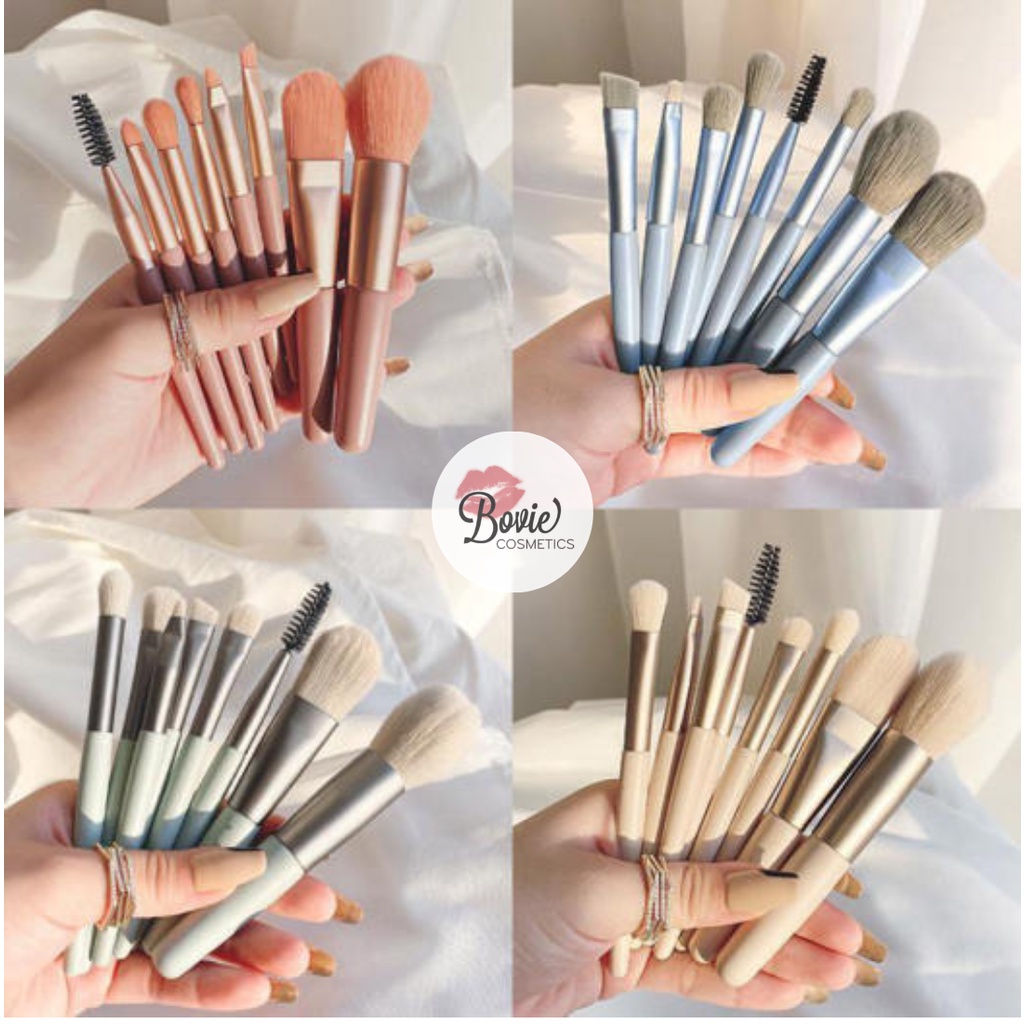Bộ 8 Cọ Trang Điểm Cá Nhân Latubo Cao Cấp, Nhỏ Gọn, Tiện Dụng Nhiều Màu Npp - Bovie | Bộ Cọ 8 Cây