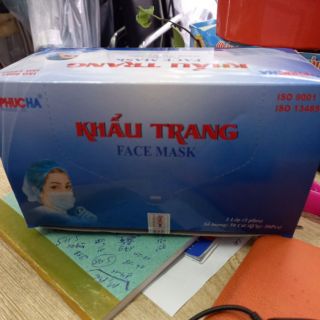 [ Hộp 50 cái ] Khẩu trang y tế kháng khuẩn Phúc Hà 3 lớp