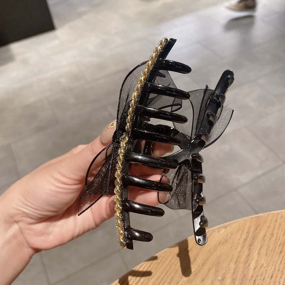 Kẹp Tóc Hình Nơ Vải Lưới Nhiều Màu Phong Cách Hàn Quốc Cho Nữ