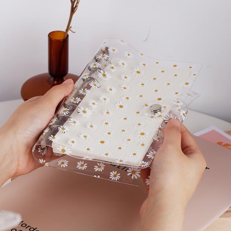 Bìa sổ còng KOGANO sổ còng A6 họa tiết hoa cúc phong cách Hàn Quốc độc đáo bắt mắt SN-001392