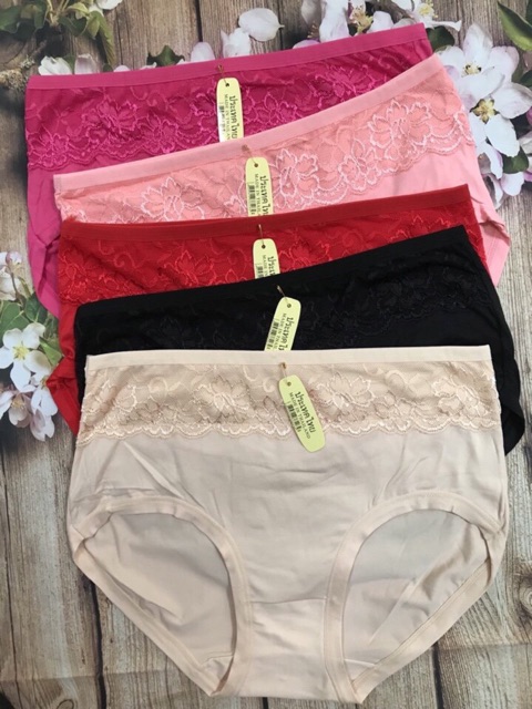 Combo 10 quần cotton viền ren form to 55-70kg