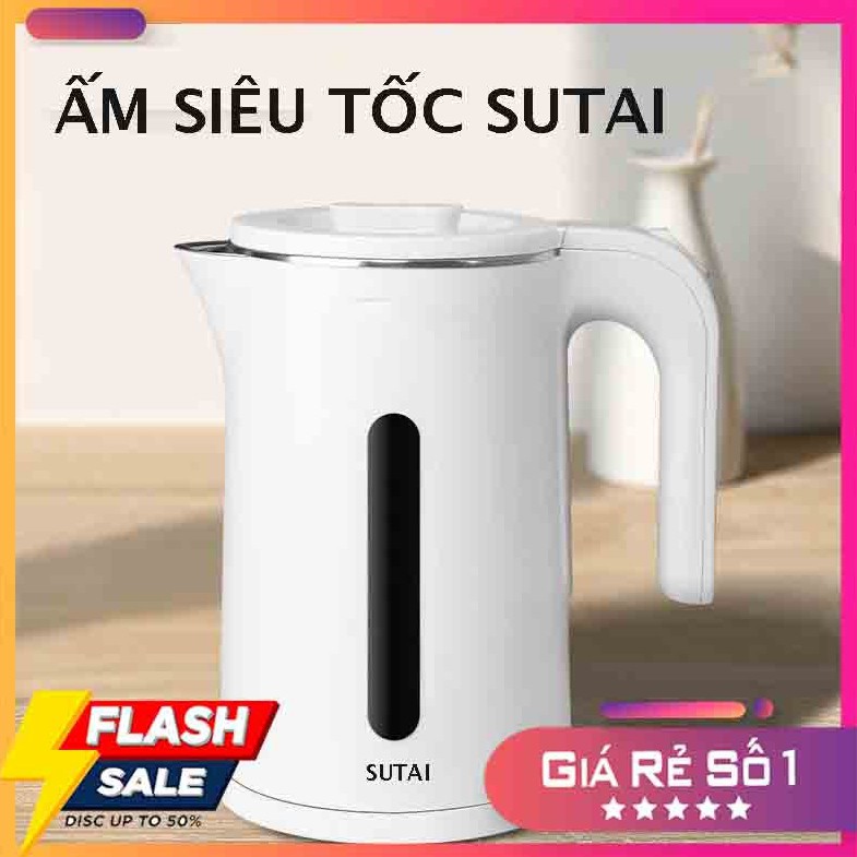 Ấm Siêu Tốc INOX 3 Lớp SUTAI - 2.3L - chất liệu Inox 304, sôi nhanh T2 [Bảo Hành 3 Tháng] | BigBuy360 - bigbuy360.vn