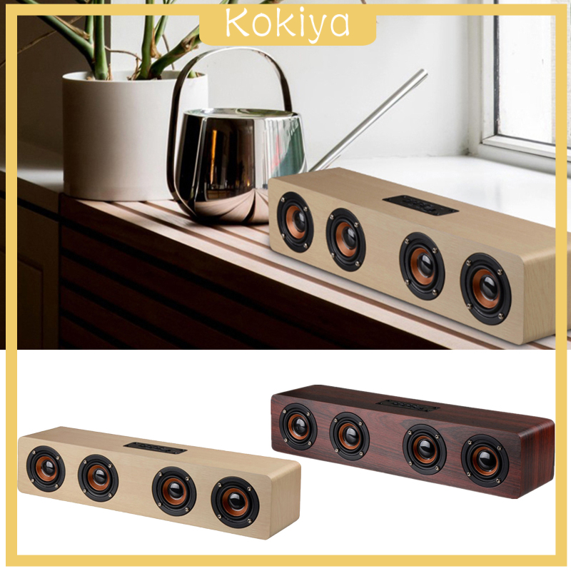 [KOKIYA]Portable 380mm Soundbar Wooden Bluetooth Speaker Powerful