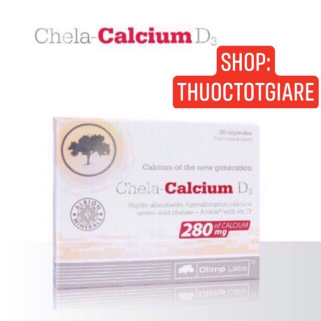 [ Kèm quà tặng ] Chela Calcium D3- ( Chela canxi ) / Chính hãng Ba Lan