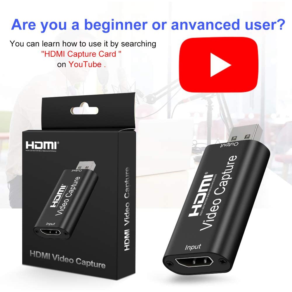 HDMI video capture - Cáp chuyển HDMI sang USB - Thiết bị livestream online