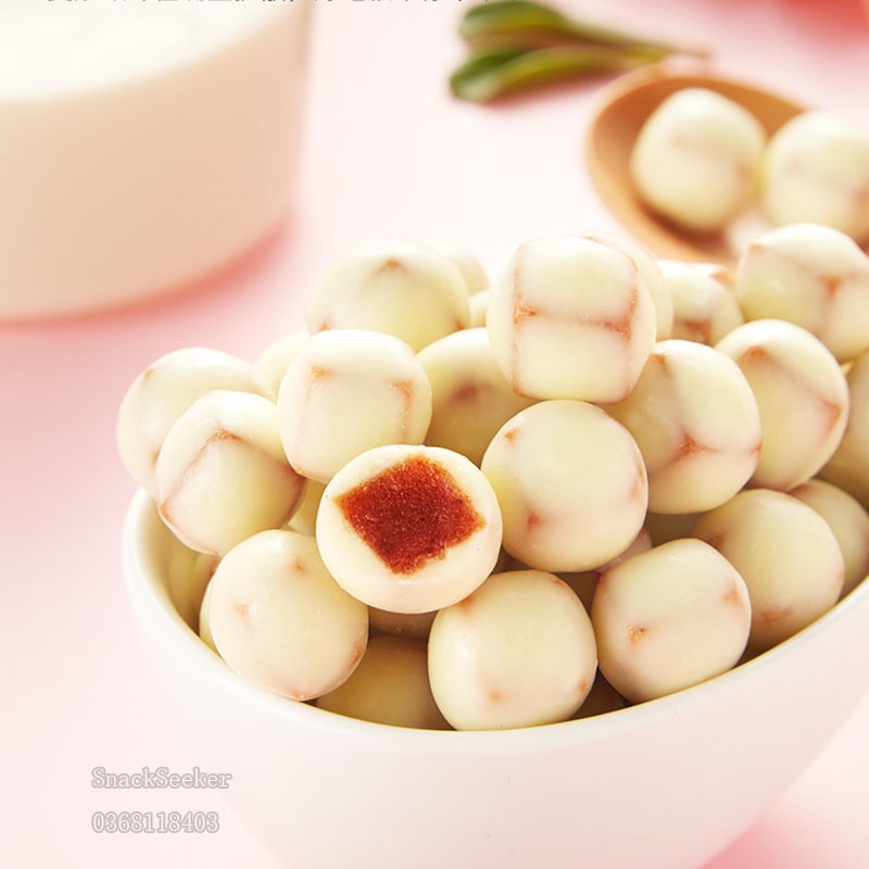 Kẹo Socola sữa chua nhân táo gai - SNACKSEEKER - Táo gai bọc socola - Đồ ăn vặt Trung Quốc