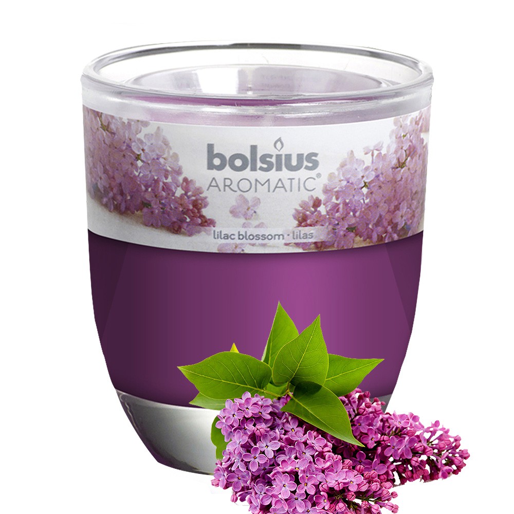 Nến thơm tinh dầu Bolsius HOA TỬ ĐINH HƯƠNG 105g - Thơm phòng, khử mùi, trang trí, nến tinh dầu thiên nhiên cao cấp