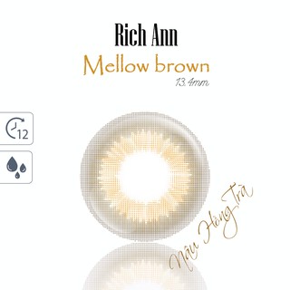 [𝗡𝗛𝗔̣𝗬 𝗖𝗔̉𝗠] Lens cận 1 ngày màu nâu hồng trà cho mắt khô yếu R.A Mellow Brown (1 cặp) | Ann365 lens