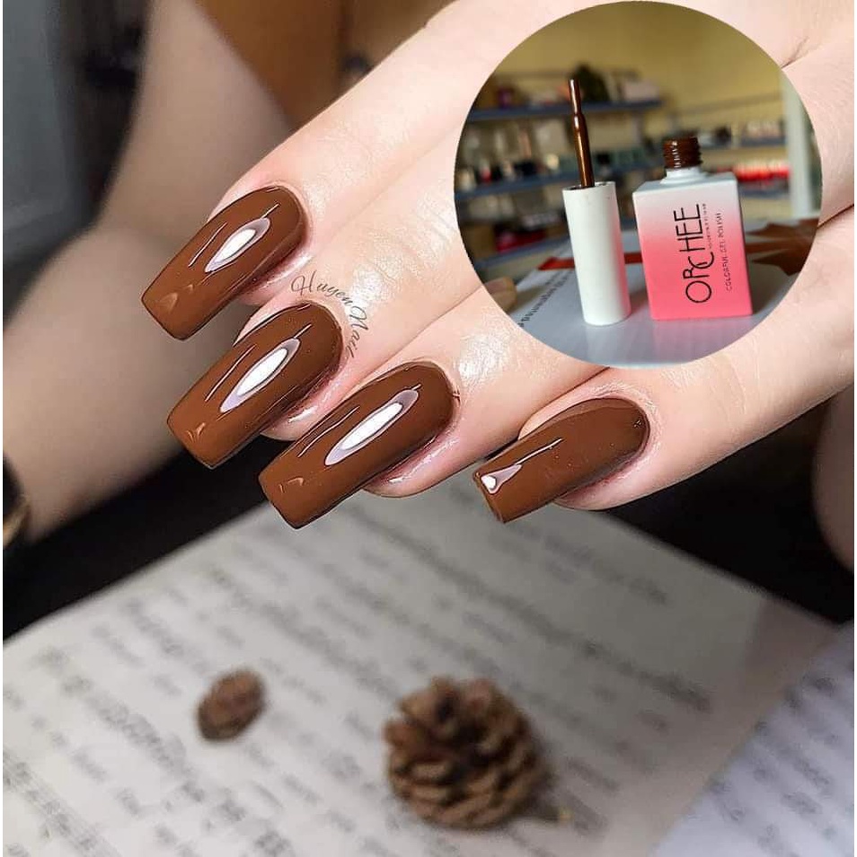 Sơn gel hàn quốc, sơn gel màu nâu tây 15ml