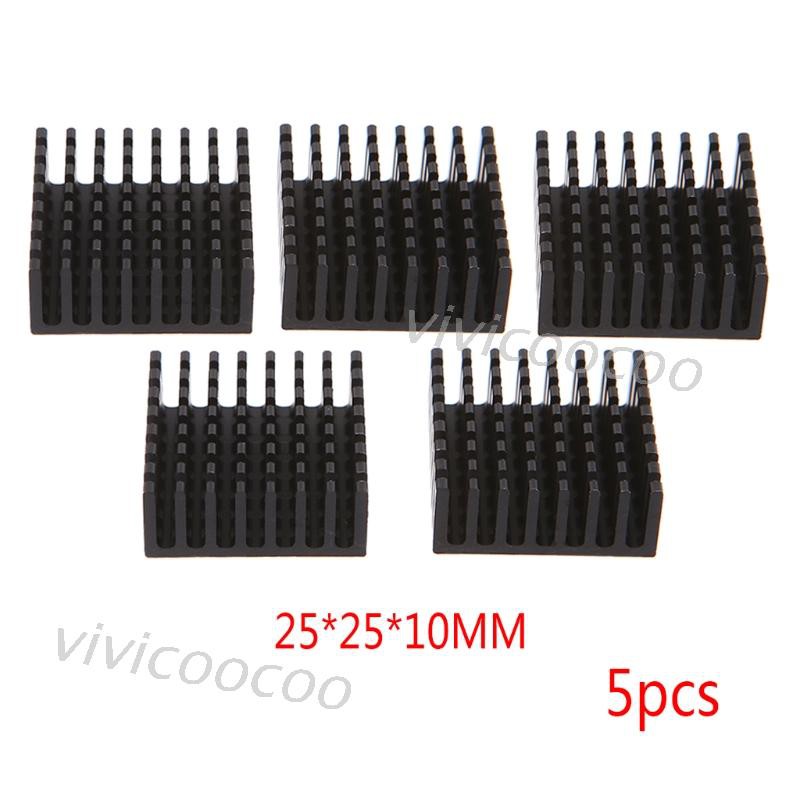 Bộ 5 Khối Tản Nhiệt Nhôm 25x25 X 10mm Cho Máy Tính
