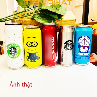 Ly giữ nhiệt 500ml mini (có ống hút) dạng lon