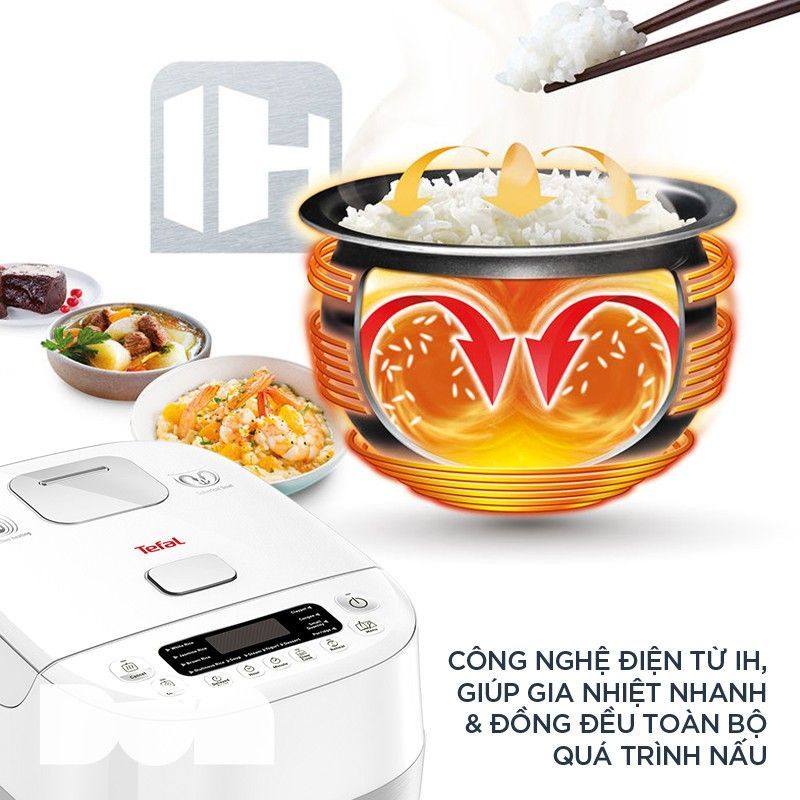 Nồi cơm điện tử cao tần Tefal RK808168