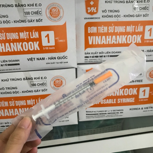 Combo 10 cây bơm kim tiêm tiểu đường insulin bơm kim tiêm thẩm mỹ spa 30g 100iu