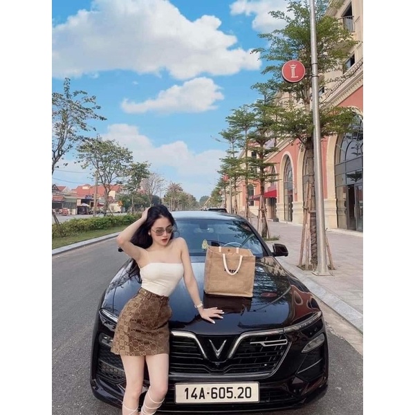 Túi cói Merci size 35cm