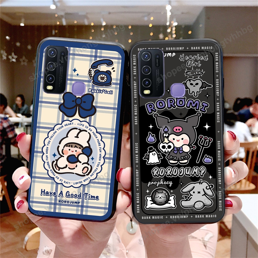 Ốp lưng Vivo Y30 / Y50 in mẫu gấu thể thao , smile mặt cười cực cute